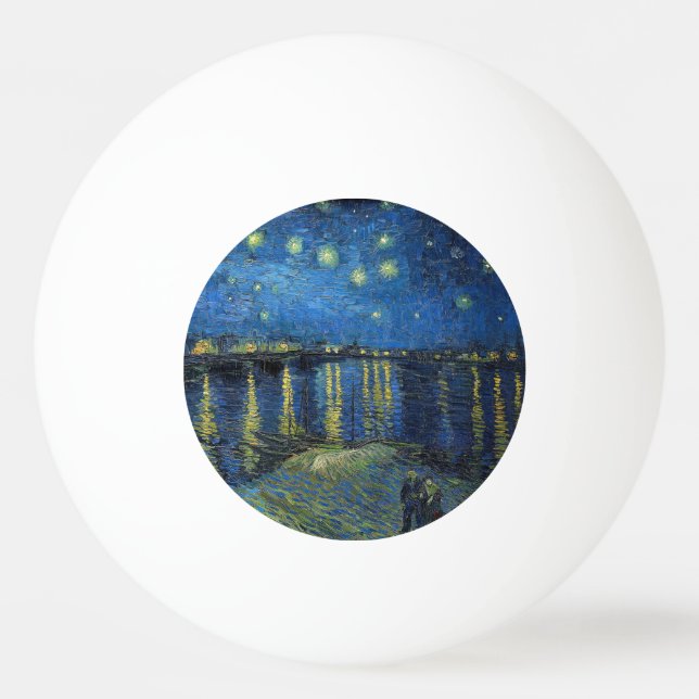Vincent van Gogh - Starry Night Over the Rhone Tischtennisball (Vorderseite)