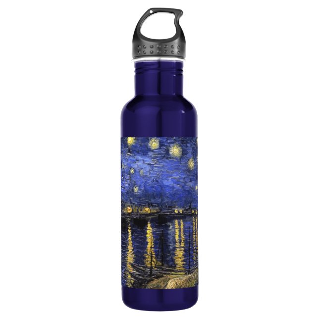 Vincent van Gogh Starry Night Over The Rhone Trinkflasche (Vorderseite)