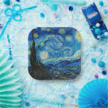 Vincent van Gogh, Starry Night Pappteller<br><div class="desc">Starry Night,  berühmtes Gemälde von Vincent van Gogh</div>