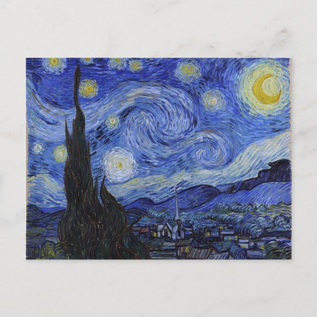 Vincent Van Gogh "Starry Night" Postkarte (Vorderseite)