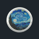 Vincent van Gogh, Starry Night Ring<br><div class="desc">Starry Night,  berühmtes Gemälde von Vincent van Gogh</div>
