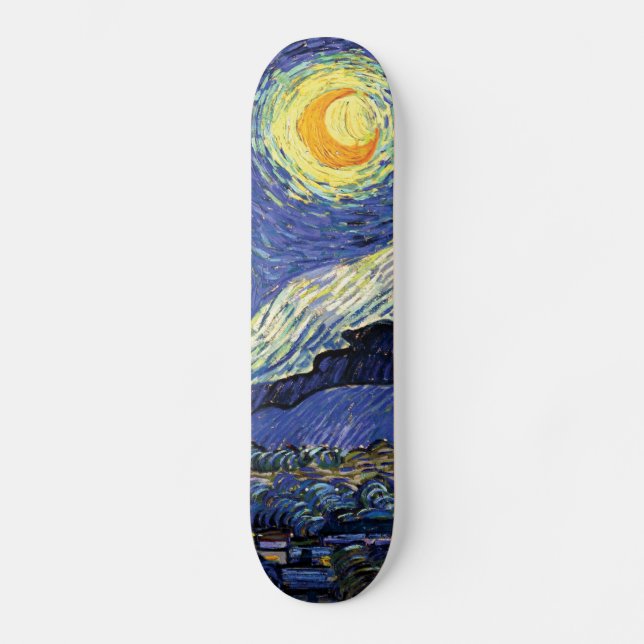 Vincent Van Gogh Starry Night Skateboard (Vorderseite)
