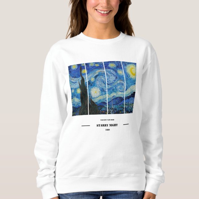 Vincent Van Gogh Starry Night Sweatshirt  (Vorderseite)