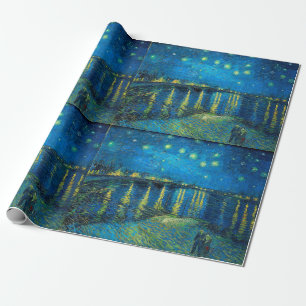 Vincent Van Gogh Starry Night über der Rhone Geschenkpapier