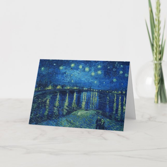 Vincent Van Gogh - Starry Night über der Rhone Karte (Vorderseite)