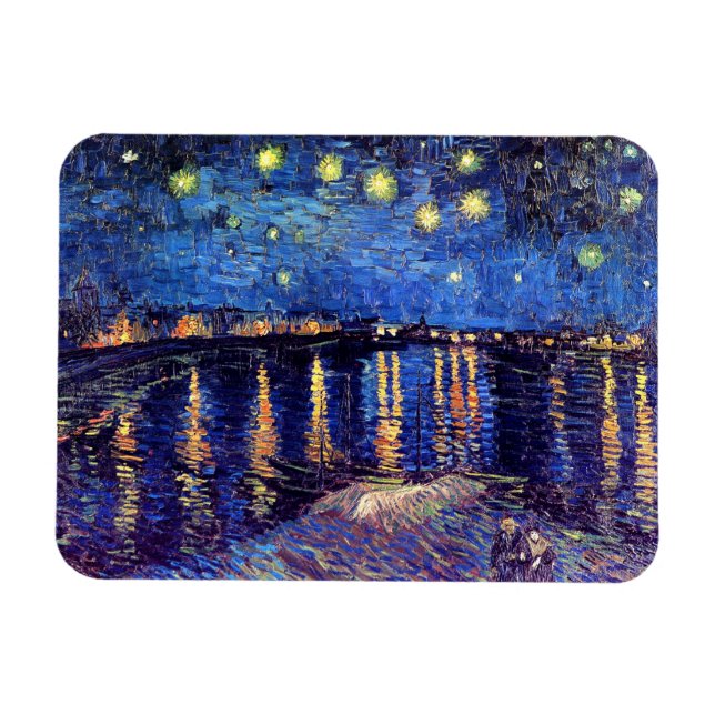 Vincent Van Gogh - Starry Night über der Rhone Magnet (Horizontal)