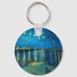 Vincent Van Gogh Starry Night über der Rhone Schlüsselanhänger