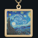 Vincent van Gogh, Starry Night Vergoldete Kette<br><div class="desc">Starry Night,  berühmtes Gemälde von Vincent van Gogh</div>