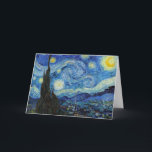 Vincent Van Gogh Starry Night Vintag Art Notecard Karte<br><div class="desc">Vincent Van Gogh Starry Night Vintag Fine Art Notecard</div>