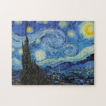Vincent Van Gogh Starry Night Vintag Kunstkunst<br><div class="desc">Vincent Van Gogh Starry Night Vintag Fine Art Jigsaw Puzzle.</div>
