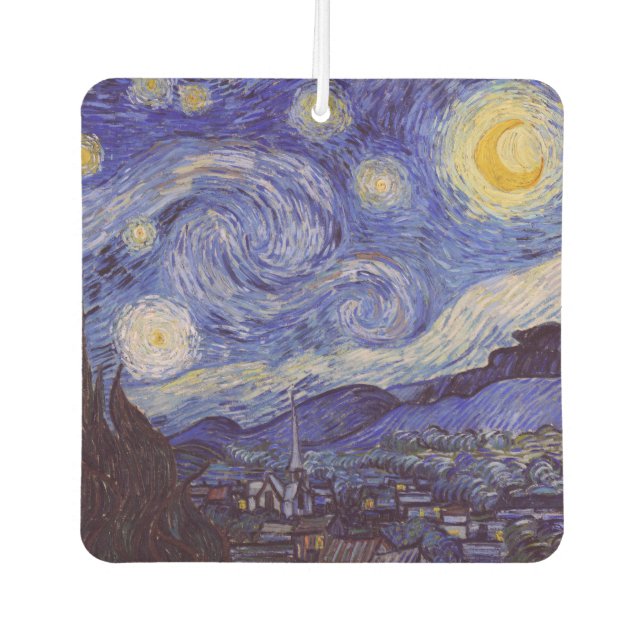Vincent Van Gogh Starry Night Vintag Kunstkunst Autolufterfrischer (Vorderseite)