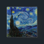 Vincent Van Gogh Starry Night Vintag Kunstkunst Button<br><div class="desc">Vincent Van Gogh Starry Night Vintag Fine Art Button</div>