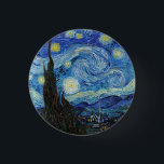 Vincent Van Gogh Starry Night Vintag Kunstkunst Button<br><div class="desc">Vincent Van Gogh Starry Night Vintag Fine Art Button</div>