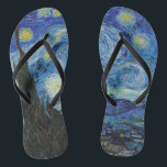 Vincent Van Gogh Starry Night Vintag Kunstkunst Flip Flops<br><div class="desc">Vincent Van Gogh Starry Night Vintag Kunstkunst</div>