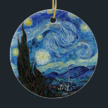 Vincent Van Gogh Starry Night Vintag Kunstkunst Keramik Ornament<br><div class="desc">Vincent Van Gogh Starry Night Vintag Kunstvoll wandern</div>