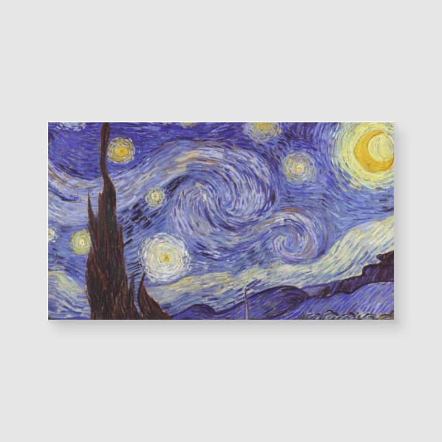Vincent Van Gogh Starry Night Vintag Kunstkunst Magnetkarte (Vorderseite)