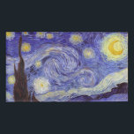 Vincent Van Gogh Starry Night Vintag Kunstkunst Namenschild<br><div class="desc">Vincent van Gogh Starry Night Fine Art Painting Starry Night ist ein Gemälde des niederländischen post-impressionistischen Künstlers Vincent van Gogh. Der blaue Nachthimmel ist voll von wirbelnden Wolken, Sternen und einem hellen Halbmond. Die Sternennacht ist die einzige Nacht in der Serie von Ausblicken aus seinem Schlafzimmerfenster. Bewegung: Post-Impressionismus. Schöne, kunstvoll...</div>