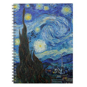 Vincent Van Gogh Starry Night Vintag Kunstkunst Notizblock