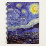 Vincent Van Gogh Starry Night Vintag Kunstkunst Planer<br><div class="desc">Vincent van Gogh Starry Night Fine Art Painting Starry Night ist ein Gemälde des niederländischen post-impressionistischen Künstlers Vincent van Gogh. Der blaue Nachthimmel ist voll von wirbelnden Wolken, Sternen und einem hellen Halbmond. Die Sternennacht ist die einzige Nacht in der Serie von Ausblicken aus seinem Schlafzimmerfenster. Bewegung: Post-Impressionismus. Schöne, kunstvoll...</div>
