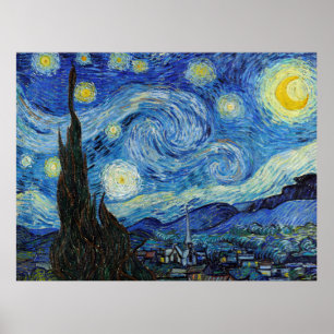 Vincent Van Gogh Starry Night Vintag Kunstkunst Poster