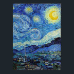 Vincent Van Gogh Starry Night Vintag Kunstkunst Poster<br><div class="desc">Vincent Van Gogh Starry Night Vintag Fine Art Poster</div>