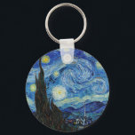 Vincent Van Gogh Starry Night Vintag Kunstkunst Schlüsselanhänger<br><div class="desc">Vincent Van Gogh Starry Night Vintag Fine Art Schlüsselanhänger</div>