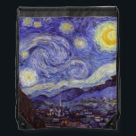 Vincent Van Gogh Starry Night Vintag Kunstkunst Turnbeutel<br><div class="desc">Vincent van Gogh Starry Night Fine Art Painting Starry Night ist ein Gemälde des niederländischen post-impressionistischen Künstlers Vincent van Gogh. Der blaue Nachthimmel ist voll von wirbelnden Wolken, Sternen und einem hellen Halbmond. Die Sternennacht ist die einzige Nacht in der Serie von Ausblicken aus seinem Schlafzimmerfenster. Bewegung: Post-Impressionismus. Schöne, kunstvoll...</div>