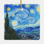Vincent Van Gogh Starry Night Vintag Painting Keramikornament<br><div class="desc">Eine wunderschöne Vintage Landschaftsmalerei von Vincent Van Gogh in der Sternennacht.</div>