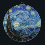 Vincent Van Gogh Starry Night Vintage Kunstgeschic Dartscheibe<br><div class="desc">Vincent Van Gogh Starry Night Vintag Fine Art Dart Club</div>