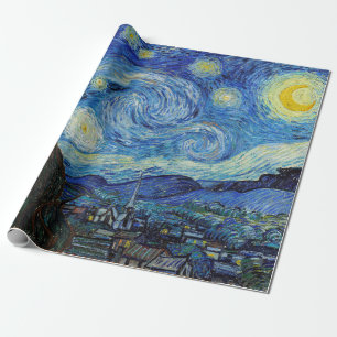 Vincent Van Gogh Starry Night Vintage Kunstgeschic Geschenkpapier