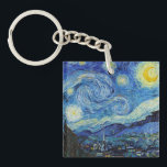 Vincent Van Gogh Starry Night Vintage Kunstgeschic Schlüsselanhänger<br><div class="desc">Vincent Van Gogh Starry Night Vintag Fine Art Schlüsselanhänger</div>