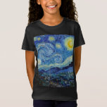Vincent Van Gogh Starry Night Vintage Kunstgeschic T-Shirt<br><div class="desc">Vincent Van Gogh Starry Night Vintag Fine Art T - Shirt</div>