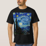 Vincent Van Gogh Starry Night Vintage Kunstgeschic T-Shirt<br><div class="desc">Vincent Van Gogh Starry Night Vintag Fine Art T - Shirt</div>