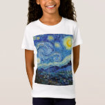 Vincent Van Gogh Starry Night Vintage Kunstgeschic T-Shirt<br><div class="desc">Vincent Van Gogh Starry Night Vintag Fine Art T - Shirt</div>