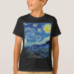 Vincent Van Gogh Starry Night Vintage Kunstgeschic T-Shirt<br><div class="desc">Vincent Van Gogh Starry Night Vintag Fine Art T - Shirt</div>