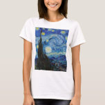 Vincent Van Gogh Starry Night Vintage Kunstgeschic T-Shirt<br><div class="desc">Vincent Van Gogh Starry Night Vintage Kunstkunst T - Shirt</div>