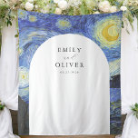 Vincent Van Gogh Starry Night Wedding Background Wandteppich<br><div class="desc">Vincent Van Gogh Starry Night Wedding Foto Hintergrund</div>