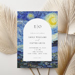 Vincent Van Gogh Starry Night Wedding Einladung<br><div class="desc">Moderne Hochzeitseinladung mit Vincent Van Gogh Starry Night Malerei</div>