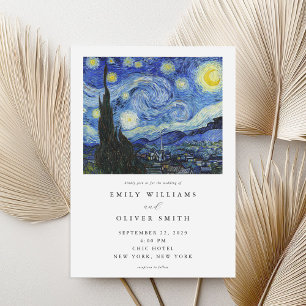 Vincent Van Gogh Starry Night Wedding Einladung