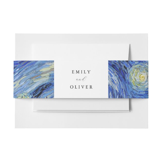 Vincent Van Gogh Starry Night Wedding Einladungsbanderole (Vorderseite Beispiel)