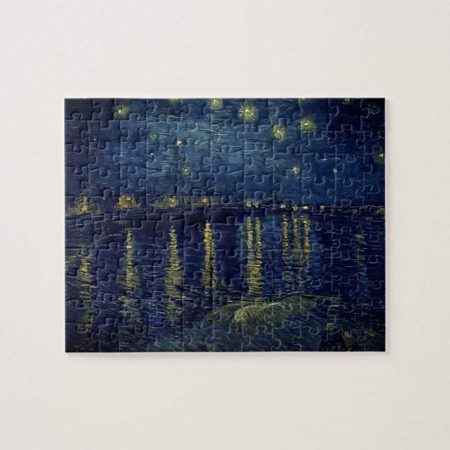 Vincent Van Gogh Starry Nuit sur le Puzzle du Rhôn (Horizontal)