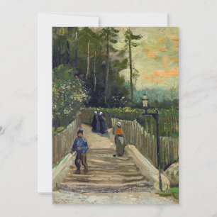 Vincent van Gogh - Steiler Weg in Montmartre Dankeskarte