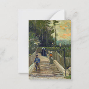 Vincent van Gogh - Steiler Weg in Montmartre Mitteilungskarte
