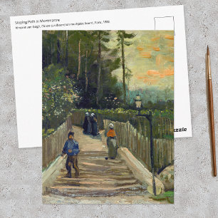 Vincent van Gogh - Steiler Weg in Montmartre Postkarte