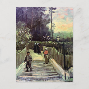 Vincent Van Gogh - Steiler Weg in Montmartre Postkarte