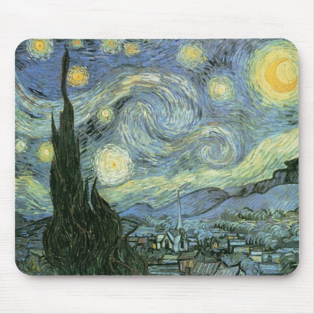 Vincent van Gogh - sternenklare Nacht Mousepad (Vorne)