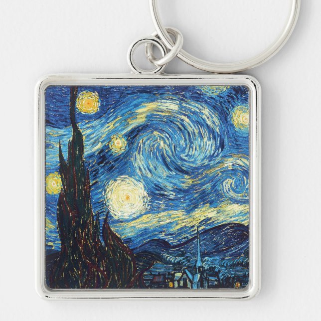Vincent van Gogh - sternenklare Nacht Schlüsselanhänger (Vorne)