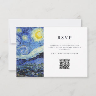 Vincent Van Gogh Sternennacht Hochzeit RSVP Karte