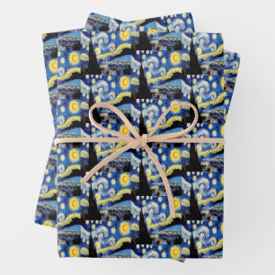 Vincent van Gogh Sternennacht Kunstgeschenk Geschenkpapier Set
