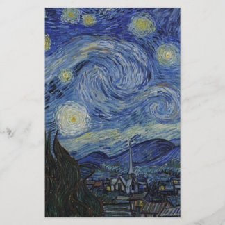 Vincent Van Gogh - Sternennacht. Kunstmalerei Briefpapier